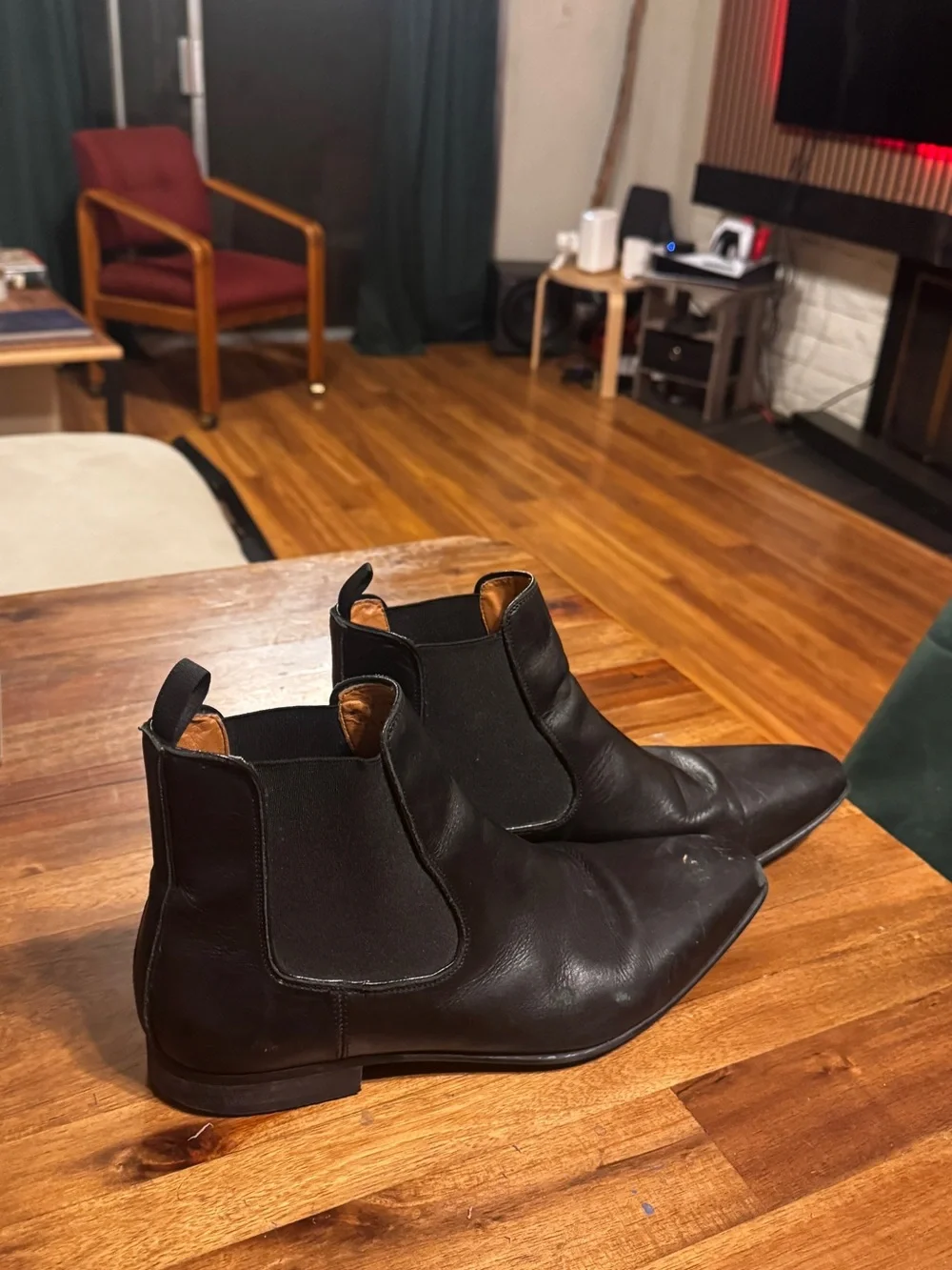 Aldo Black Leather Chukka Boots - Men's Slip-On Ankle Boot